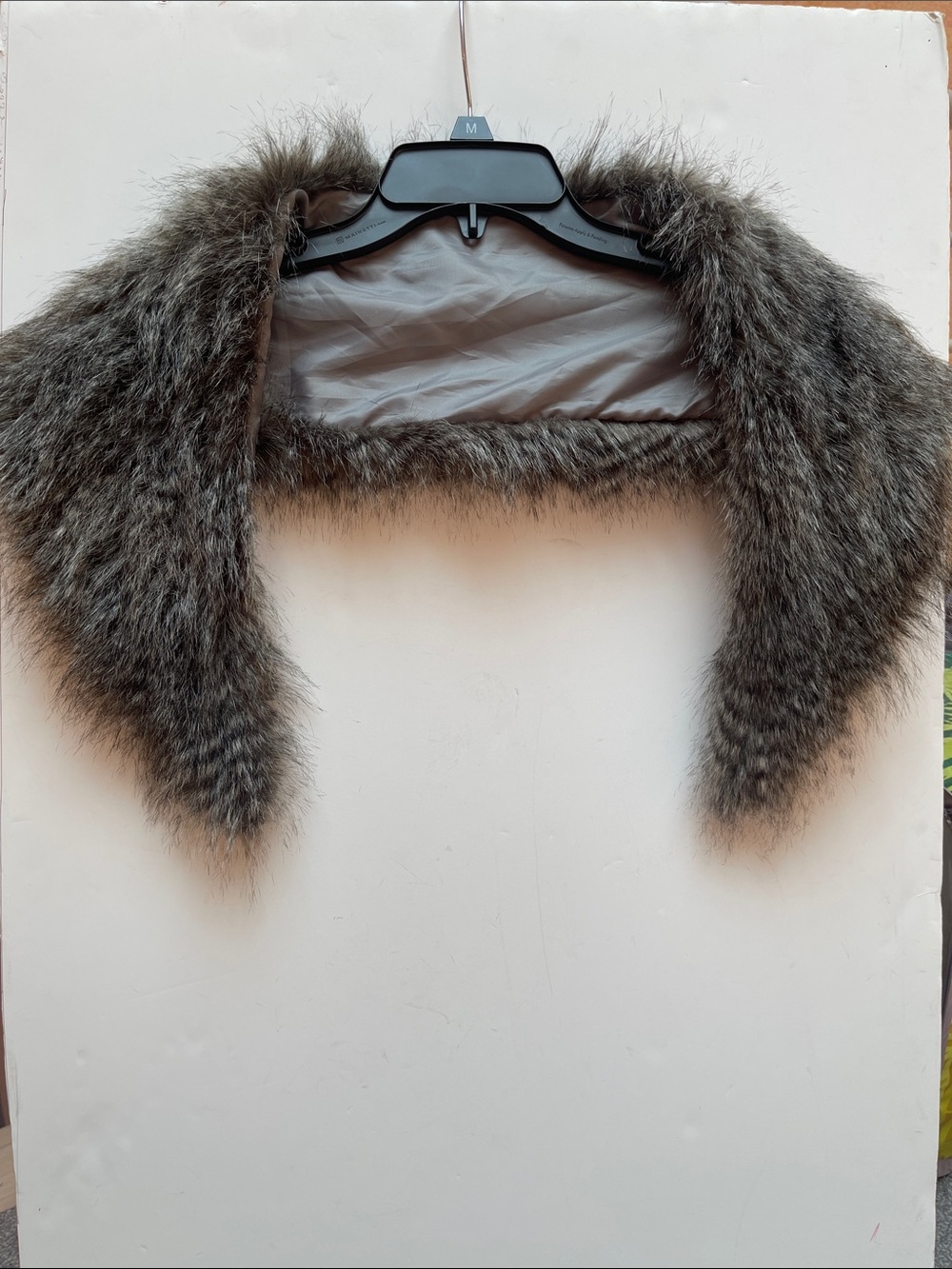Faux fur collar replacement with 9 elastic loops - 39” wide x 6”